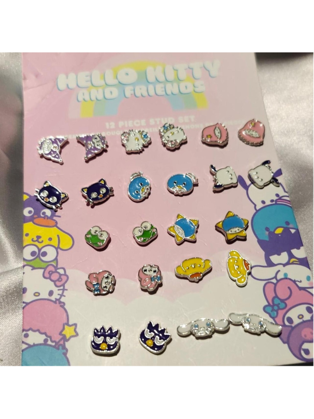Vintage Hello Kitty and Friends 12 piece stud set